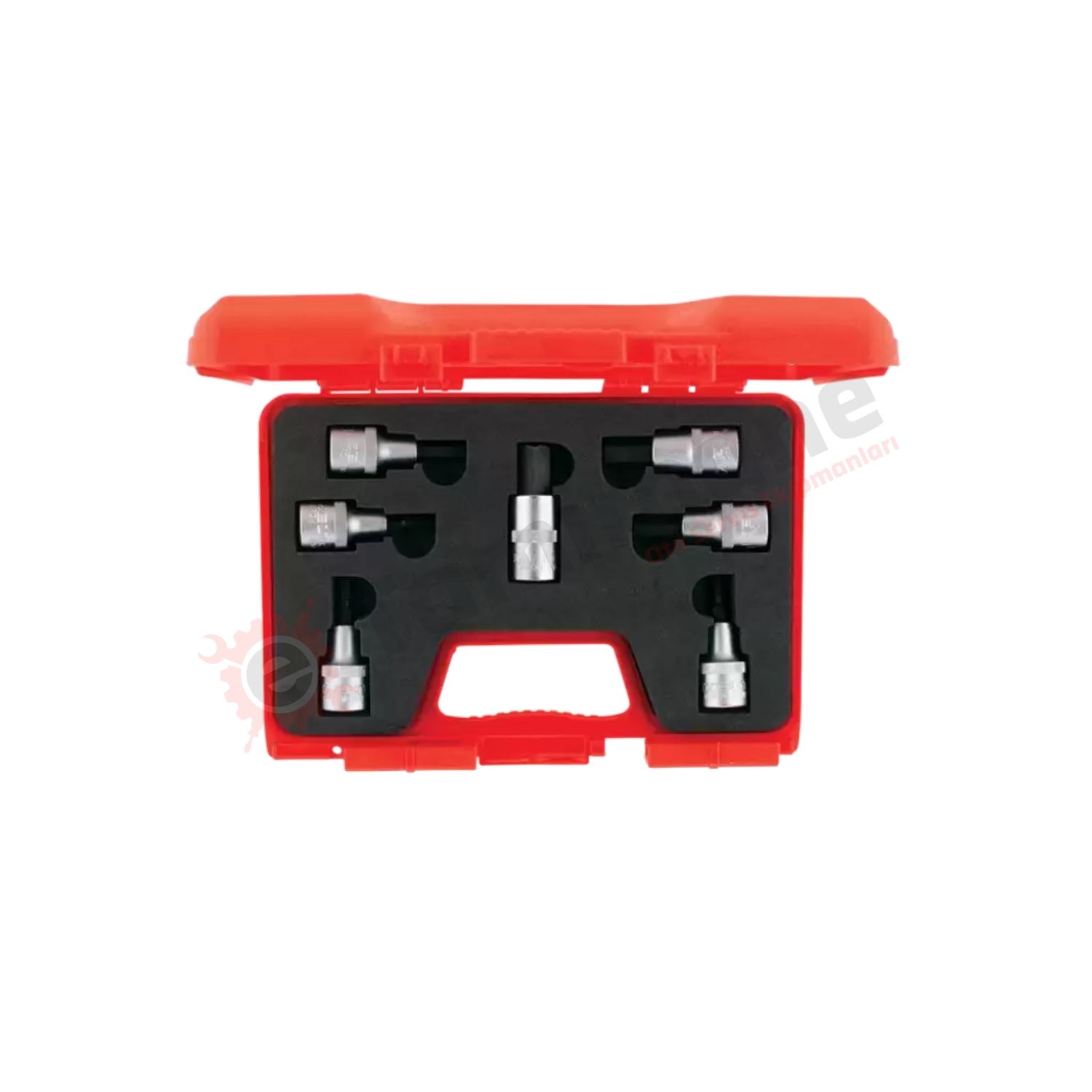1/2'' Lokmalı Allen Uç Takımı 60 mm 7 Parça