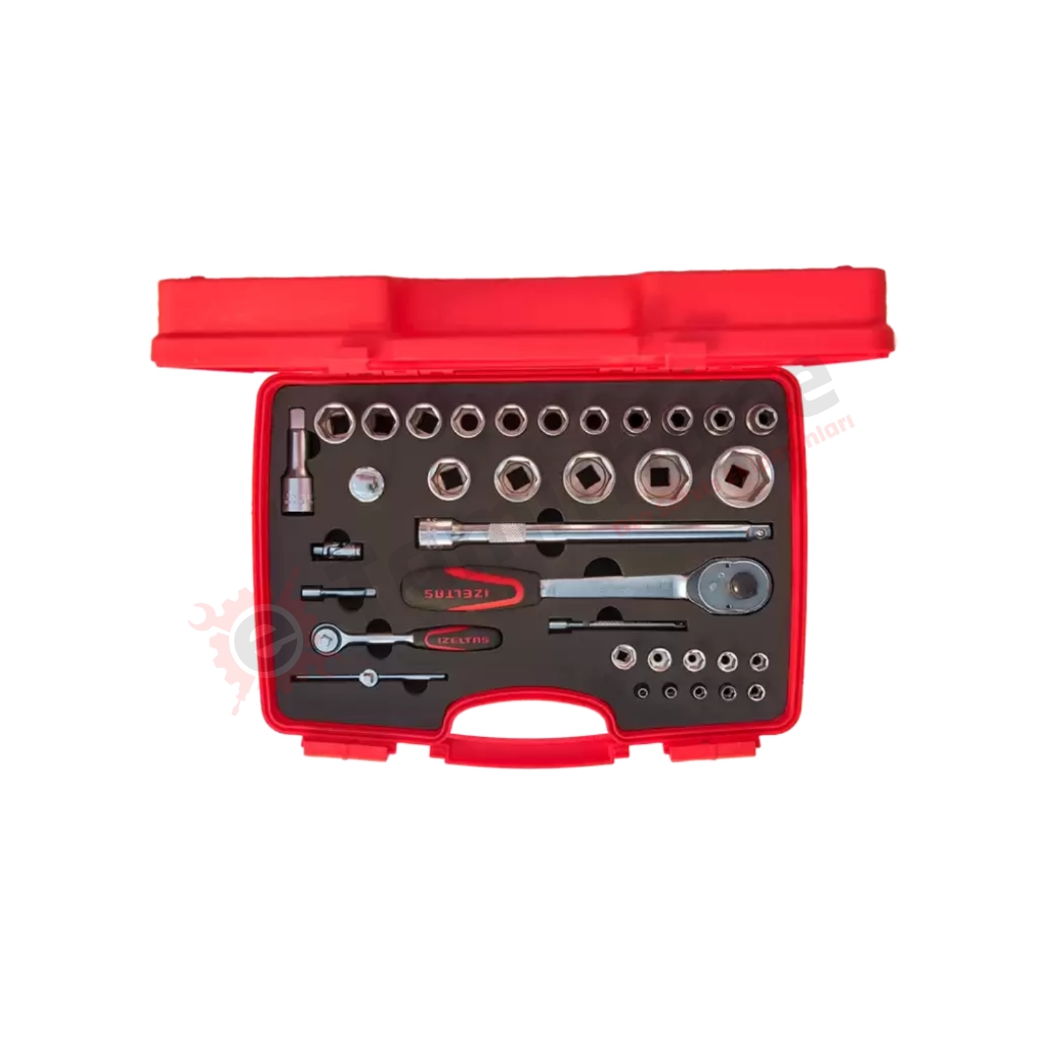 1/4'' - 1/2'' 6 Köşe Lokma Anahtar Takımı 35 Parça